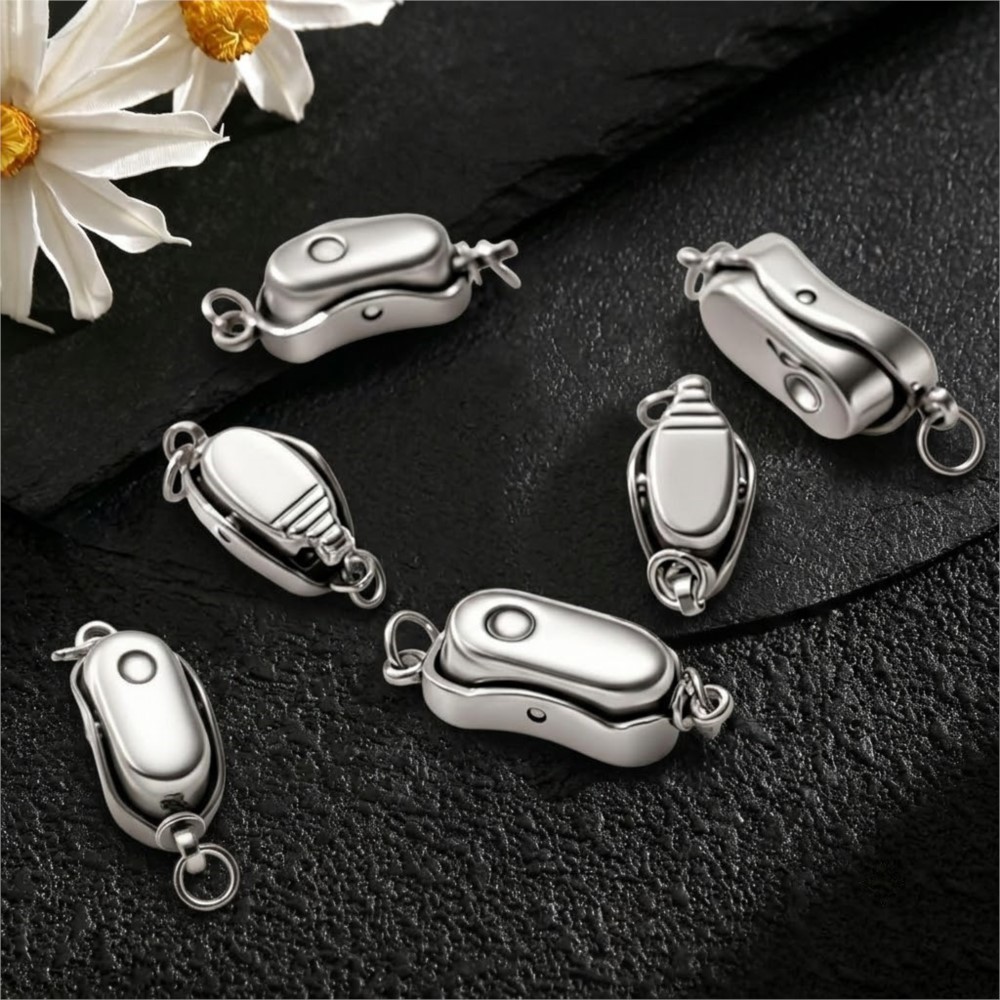 2/5Pcs Stainless Steel Peanut  - Pearl Trim Chain 评论和价格