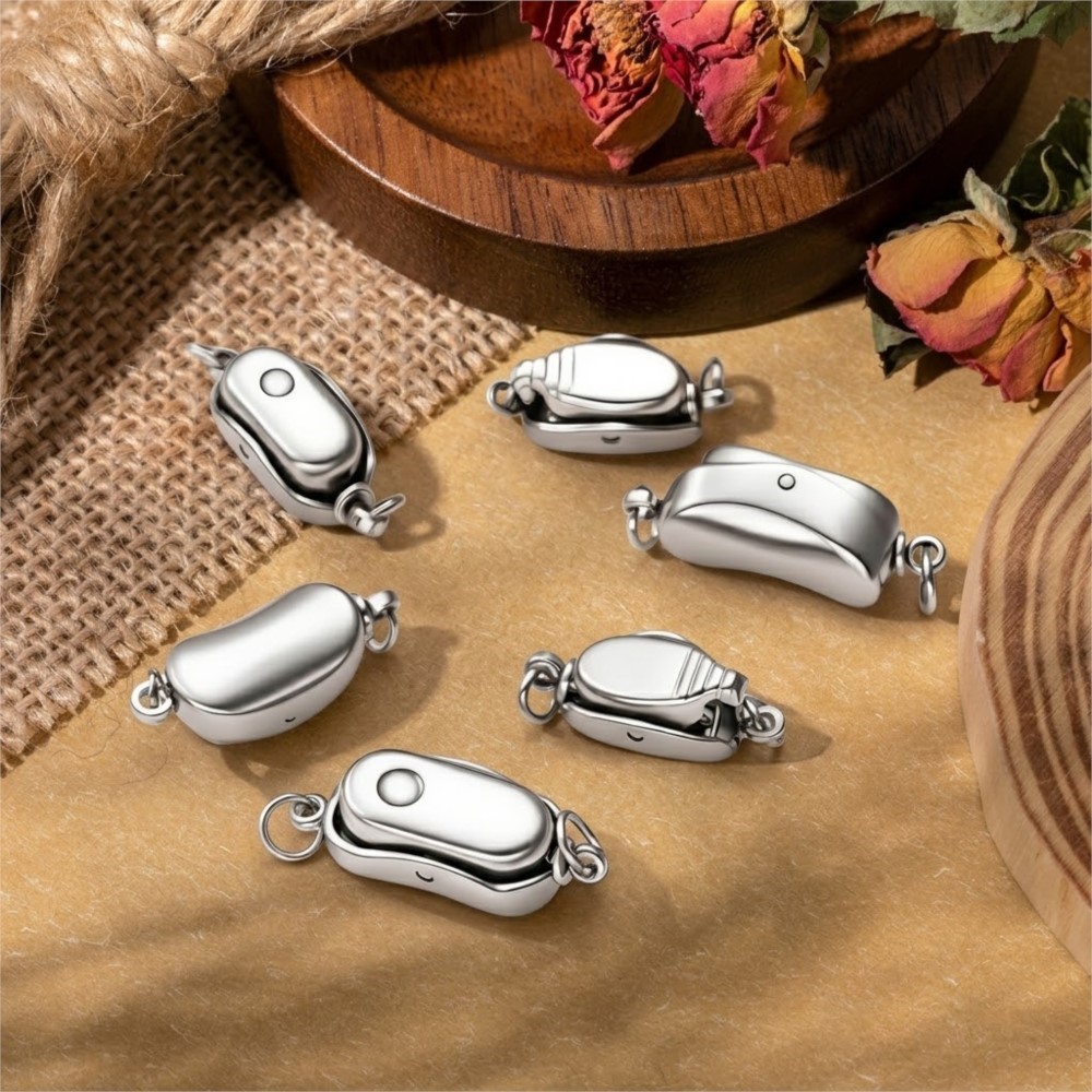 2/5Pcs Stainless Steel Peanut  - Pearl Trim Chain 评论和价格