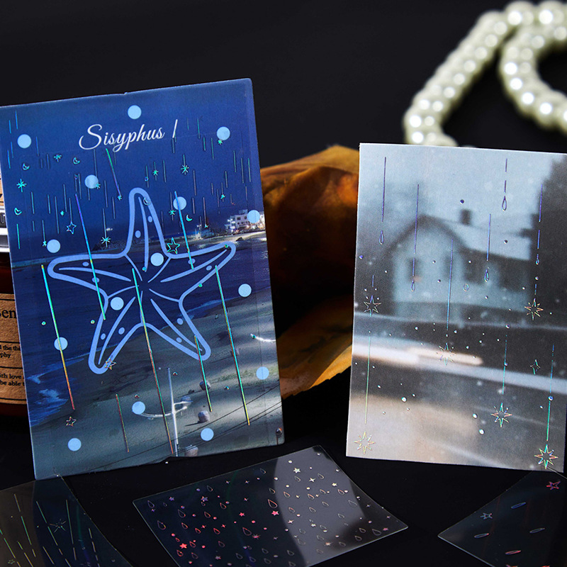 1pack/30pcs Laser Rain Themed  - Embellishments For Scrapbooking 评论和价格