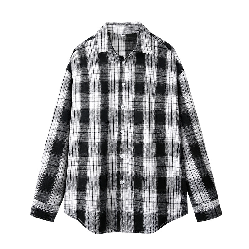 Unisex Plaid Button Down Shirt - Embellish Knit 评论和价格