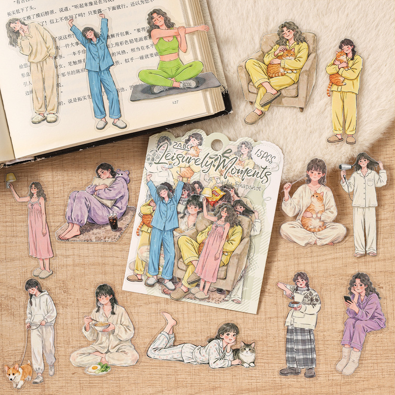 15Pcs Elegant Lady Character S - Embellishments For Scrapbooking 评论和价格